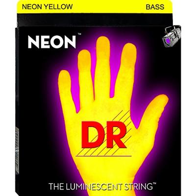 DR Strings NYB5-45 Hi-Def Neon yellow 45-105 set 5 snaren voor elektrische basgitaar