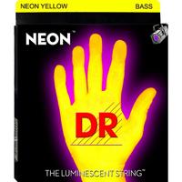 DR Strings NYB5-45 Hi-Def Neon yellow 45-105 set 5 snaren voor elektrische basgitaar - thumbnail