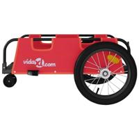 VidaXL Fietstrailer oxford stof en ijzer rood - thumbnail