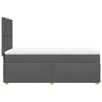 Boxspring met matras stof donkergrijs 90x200 cm - thumbnail