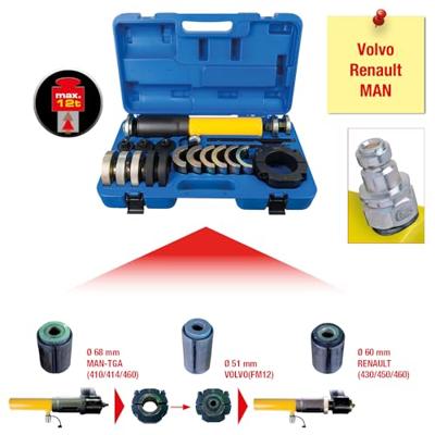 KS Tools 460.1705 Gereedschapsset voor sleufbussen voor silentlager-sleufbussen, 19-delig
