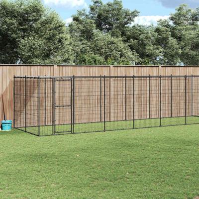Hondenkennel met dak 16,94 m² staal