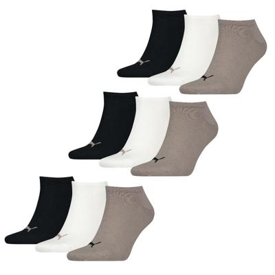 Puma Sneakersokken Plain 9-pack Pine Bark Combo-43/46