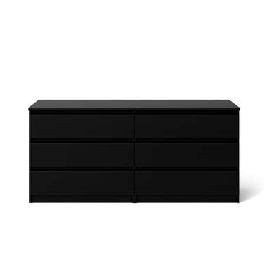 Ladekast Naia - 6 lades - mat zwart - Leen Bakker