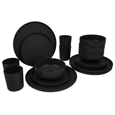 Bo-camp Ind Patom M. 16Dlg Servies Zwart