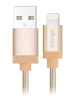 Akasa AK-CBUB31-10GL 1m USB A Lightning Goud USB-kabel - thumbnail
