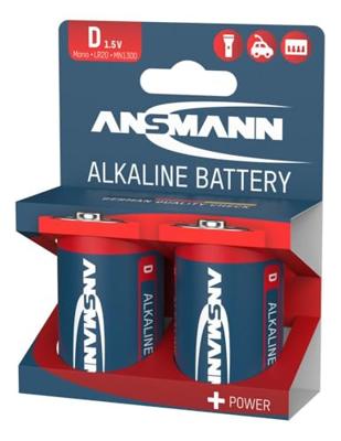 Ansmann LR20 Red-Line D batterij (mono) Alkaline 1.5 V 2 stuk(s) Ansmann LR20 Red-Line D batterij (mono) Alkaline 1.5 V 2 stuk(s)