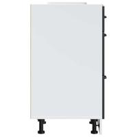 Keuken onderkast Lucca bewerkt hout zwart - thumbnail