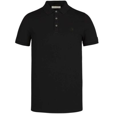 Cast Iron slim fit polo zwart