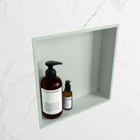 MONDIAZ EASY Nis 29,5x29,5cm in solid surface kleur Greey | Greey. 1 vak geschikt voor in- of opbouw - thumbnail