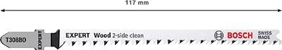 Bosch Accessoires Expert 'Wood 2-side clean' T 308 BO decoupeerzaagblad 3-delig - 1 stuk(s) - 2608900554 Bosch Accessoires Expert 'Wood 2-side clean' T 308 BO decoupeerzaagblad 3-delig - 1 stuk(s) - 2608900554