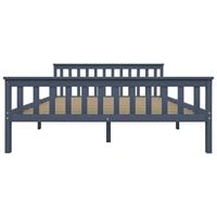 Bedframe massief grenenhout grijs 160x200 cm - thumbnail