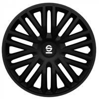 4-Delige Sparco Wieldoppenset Bergamo 14-inch zwart SP1485BK - thumbnail