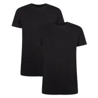 2-pak t-shirt ronde hals - Ruben - Bamboe heren ondershirt korte mouw - Wit - Zwart - Donkerblauw - Huidskleur - Witte t shirts hren - thumbnail