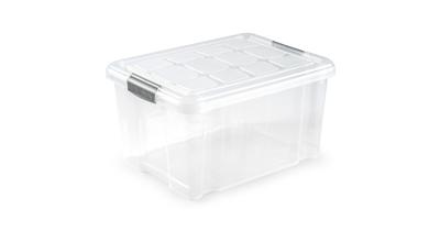 1x Opslagbakken/organizers met deksel 16 liter 40 cm transparant - Opbergbox 1x Opslagbakken/organizers met deksel 16 liter 40 cm transparant - Opbergbox