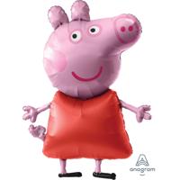 Airwalker Peppa Pig Folieballon - 91x121 cm - thumbnail