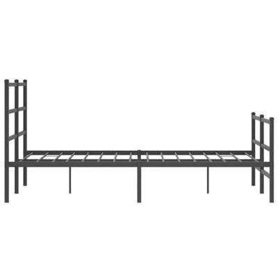 Bedframe met hoofd- en voeteneinde metaal zwart 120x200 cm
