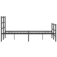 Bedframe met hoofd- en voeteneindemetaal zwart 120x200 cm - thumbnail