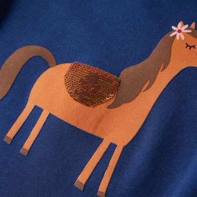 VidaXL Kindershirt met lange mouwen 116 marineblauw