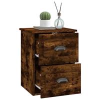 Nachtkastjes 2 st wandgemonteerd 41,5x36x53 cm gerookt eiken - thumbnail