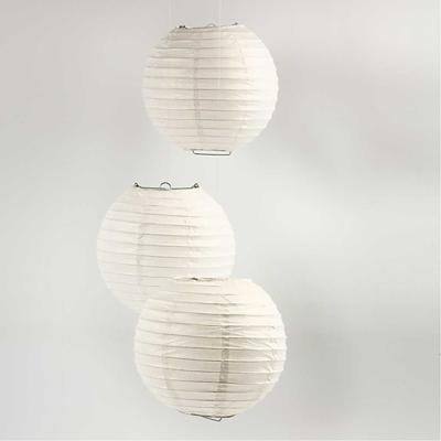 Creativ Company Rijstpapier lamp, rond, d 20 cm, wit, 1 stuk