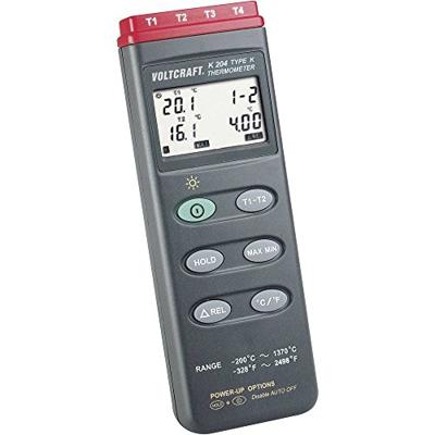 VOLTCRAFT K204 Temperatuurmeter -200 - +1370 °C Sensortype K VOLTCRAFT K204 Temperatuurmeter -200 - +1370 °C Sensortype K
