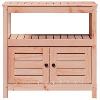 VidaXL Oppottafel met schappen 82,5x45x81 cm massief douglashout - thumbnail