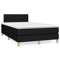Boxspring met matras stof zwart 120x190 cm - thumbnail
