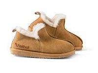 Fellhof Rhino pantoffels met lamswol bruin - thumbnail