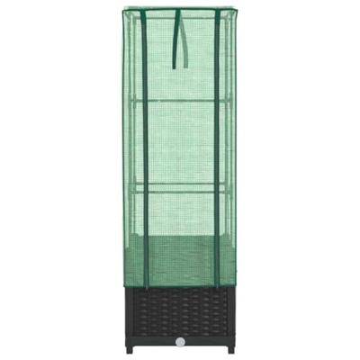 VidaXL Plantenbak verhoogd met kashoes 40x40x139 cm rattanlook