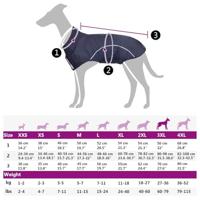 Hondenregenjas met reflecterende strips polyester blauw 3XL - thumbnail