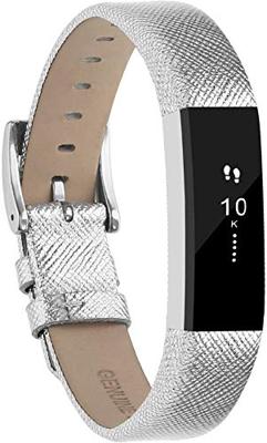 Lederen bandje Fitbit Alta - Zilver Lederen bandje Fitbit Alta - Zilver
