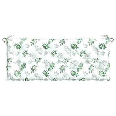 VidaXL Tuinbankkussens 2 st bladpatroon 120x50x7 cm stof