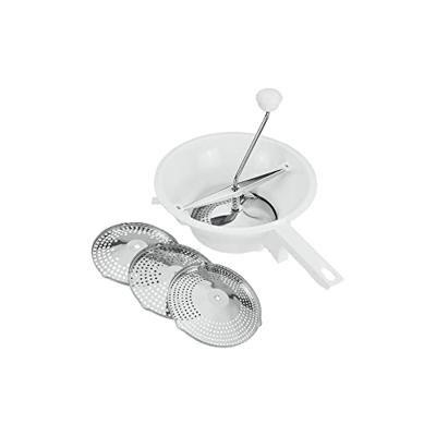 Metaltex Passeerzeef 24 cm + 3 Roestvrije Roosters Wit/RVS