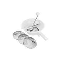 Metaltex Passeerzeef 24 cm + 3 Roestvrije Roosters Wit/RVS - thumbnail