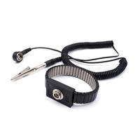 Quadrios ESD-armband Zwart Drukknop 10 mm - thumbnail