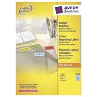 Etiket avery 3449 70x37mm blauw 2400st - thumbnail