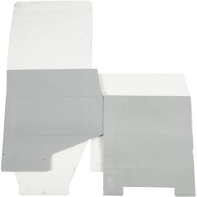 Creativ Company Kartonnen doos, h: 10 cm, l: 25 cm, b: 22 cm, lichtgrijs, 1 stuk