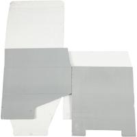 Creativ Company Kartonnen doos, h: 10 cm, l: 25 cm, b: 22 cm, lichtgrijs, 1 stuk - thumbnail
