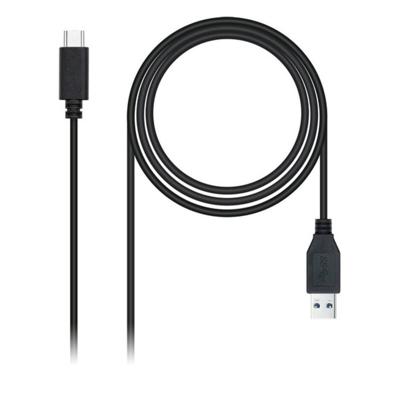NANOCABLE 10.01.4001-L150 USB-kabel 3.1 Gen2, hoofdgebruik voor mobiele telefoons, tablets, overdrachtssnelheid tot 10 Gbit/s, tot 3 ampère lading, stekker op stekker, zwart, 1,5 m