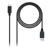 NANOCABLE 10.01.4001-L150 USB-kabel 3.1 Gen2, hoofdgebruik voor mobiele telefoons, tablets, overdrachtssnelheid tot 10 Gbit/s, tot 3 ampère lading, stekker op stekker, zwart, 1,5 m - thumbnail