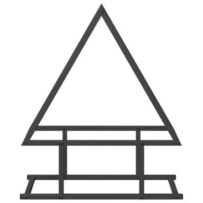 Brandhoutrek 50x25x60 cm koudgewalst staal zwart Brandhoutrek 50x25x60 cm koudgewalst staal zwart