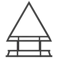 Brandhoutrek 50x25x60 cm koudgewalst staal zwart - thumbnail