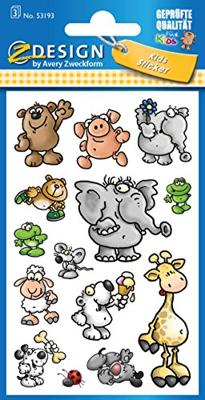 Avery AV-53193 Papieretiket Z-design Kids Pakje A 3 Vel Dieren