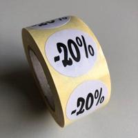 Etiket wit 27mm -20% 500/rol - thumbnail