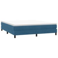 Boxspring zonder matras fluweel donkerblauw 180x210 cm - thumbnail