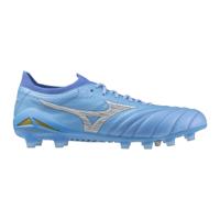 Mizuno Morelia Neo IV Beta Japan Gras Voetbalschoenen (FG) Blauw Grijs Goud - thumbnail