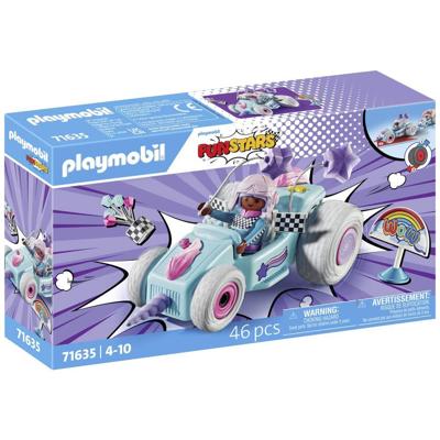 PLAYMOBIL 71635 Unicorno e Kart, Funstars, 46 pezzi, dai 4 anni