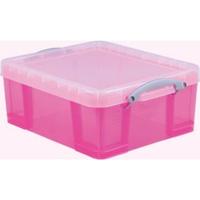Really Useful Box opbergdoos 18 liter, transparant roze - thumbnail