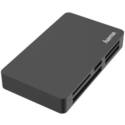 Hama USB-KAARTLEZER ALL IN ONE, USB-A, USB 3.0 USB Hub Zwart